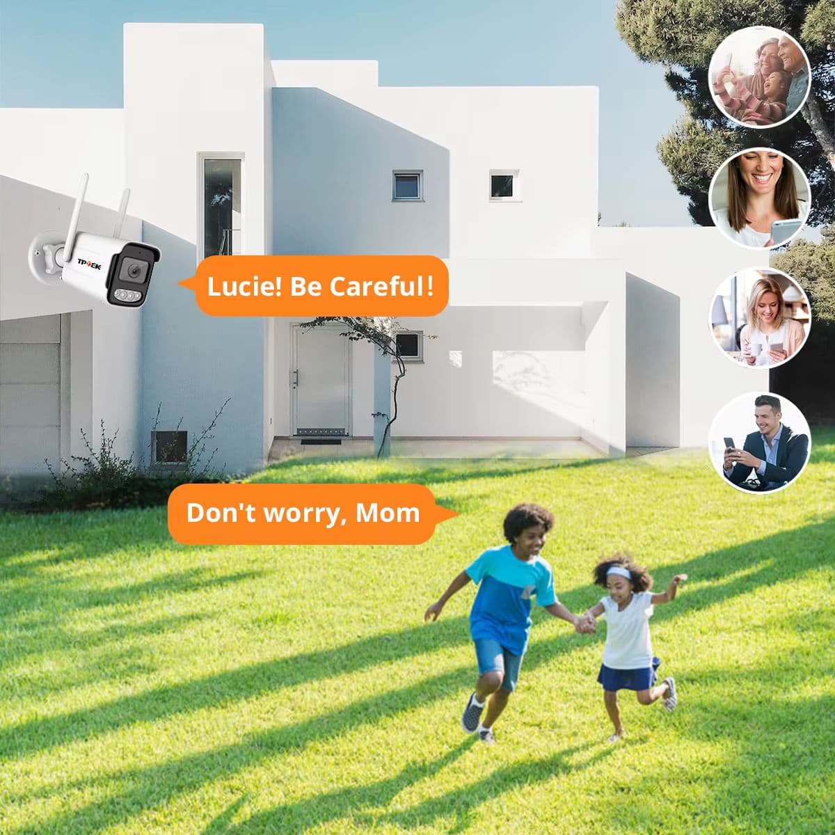 8MP 4K Wi-Fi IP камера з AI-розпізнаванням людей, нічним баченням, двостороннім звуком та захистом IP66