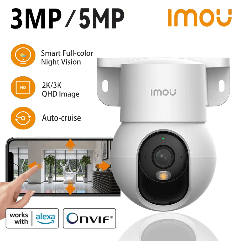 IMOU Ranger Mini 5MP Wi-Fi IP камера – 360° відеоспостереження з детекцією людини, кольоровим нічним баченням і двостороннім зв’язком