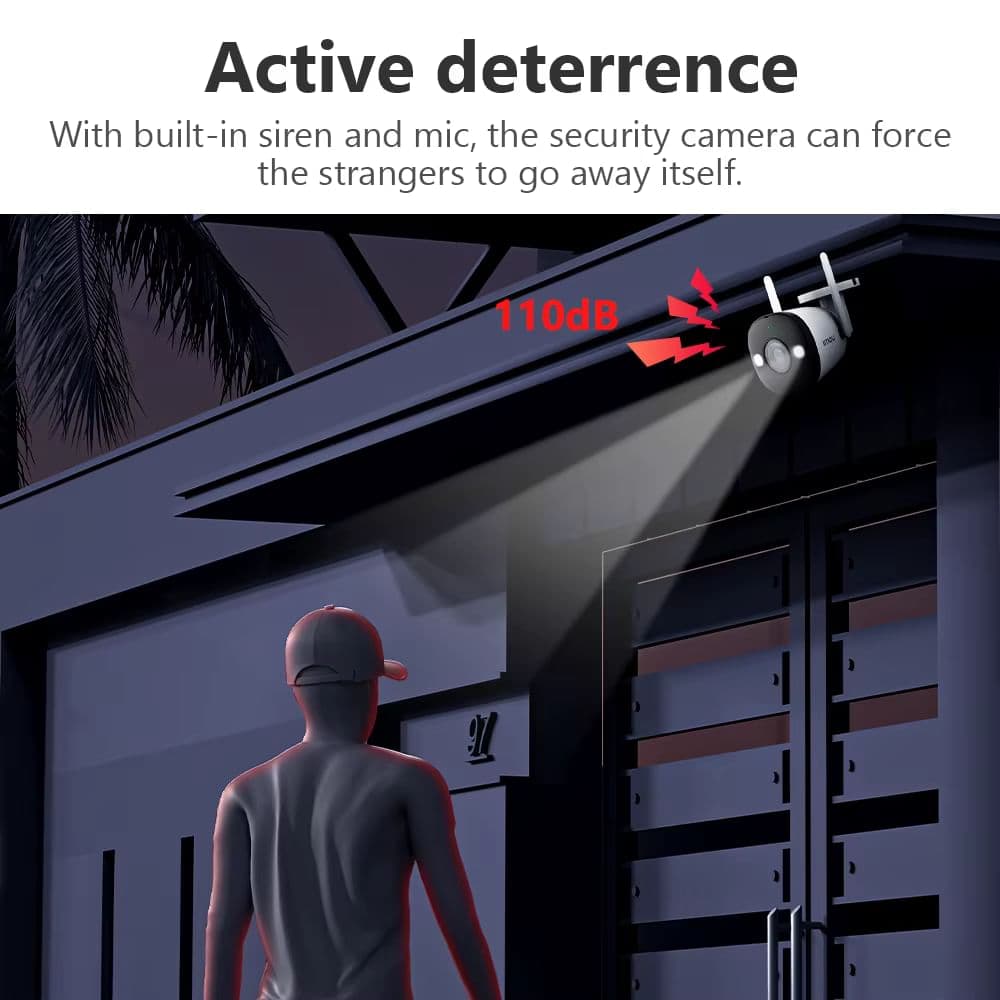 IMOU Bullet 2E 5MP 3K Wi-Fi Камера Спостереження з Підсвіткою, AI-Виявленням і Захистом IP67