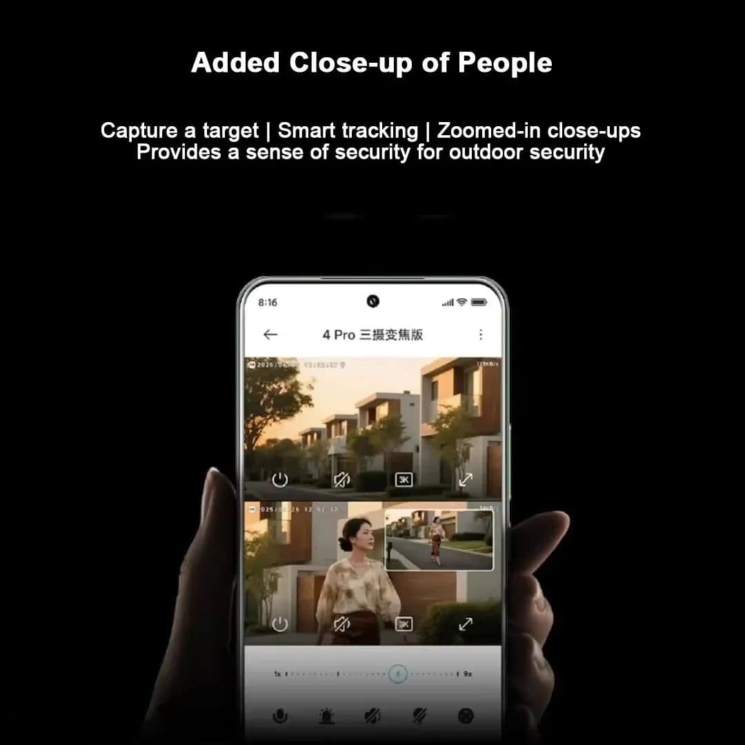 Xiaomi Smart Outdoor Camera 4 Pro Triple-Lens Zoom Edition 5MP - розумна зовнішня камера відеоспостереження з 3K якістю, IP66 та нічним баченням