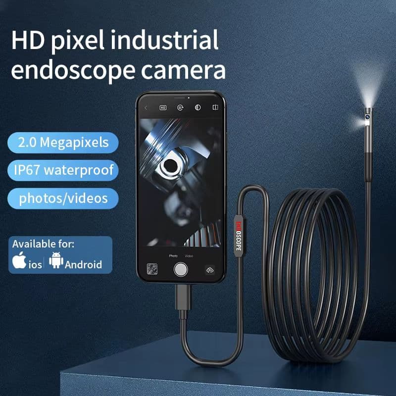 INSKAM Endoscope 3-в-1 камера для огляду труб - водонепроникна USB/Type-C/Lightning міні-камера для iPhone та Android