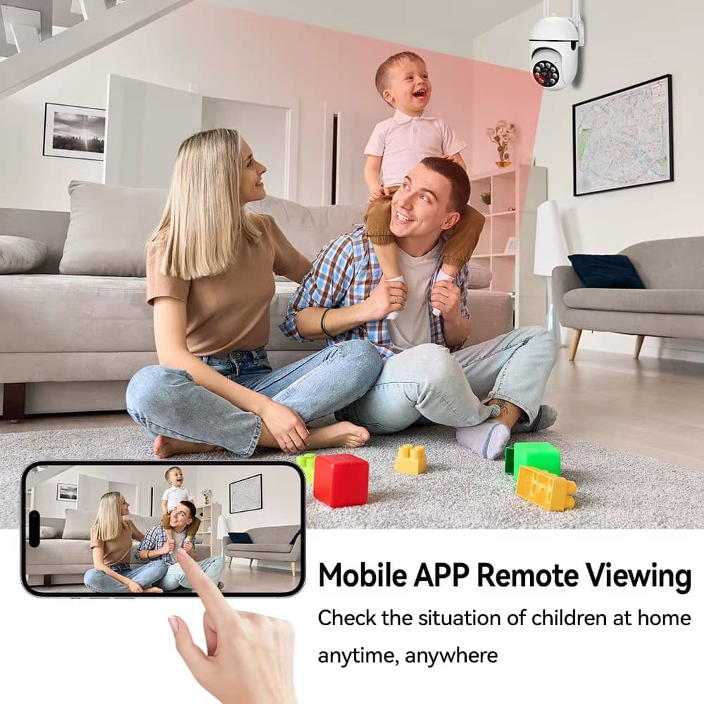 8MP Wi-Fi IP камера O-Kam Pro з автостеженням, поворотом 355°, двостороннім аудіо та кольоровим нічним баченням